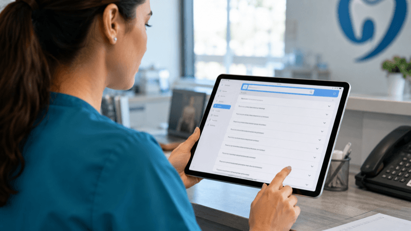 AI trained on your full dental service menu — cleanings, implants, Invisalign
